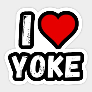 I love Yoke - I heart Yoke Sticker